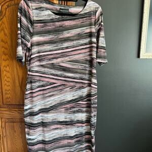 Vintage abstract bodycon midi dress